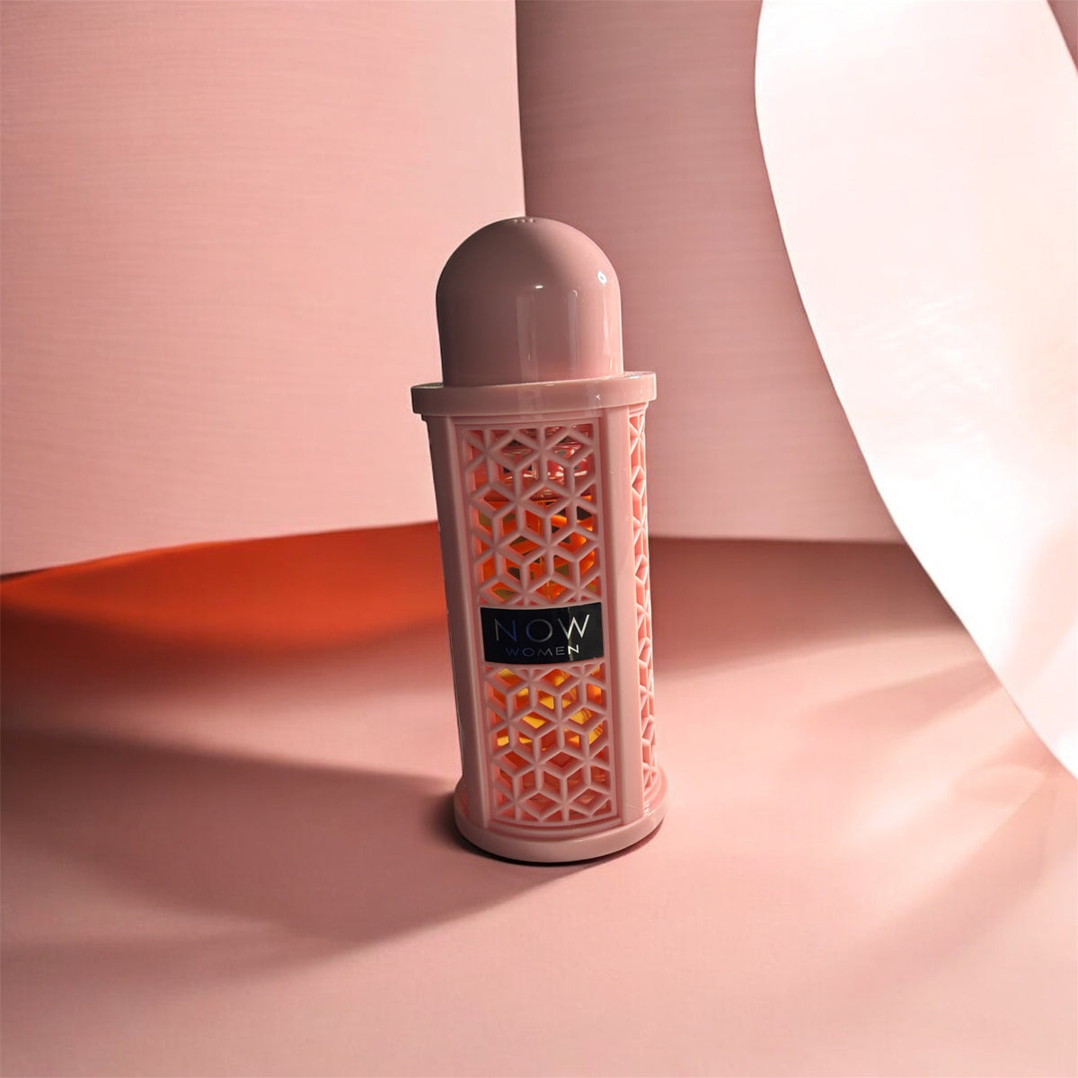 Now By Rave 100ml - editorial shot on pink background