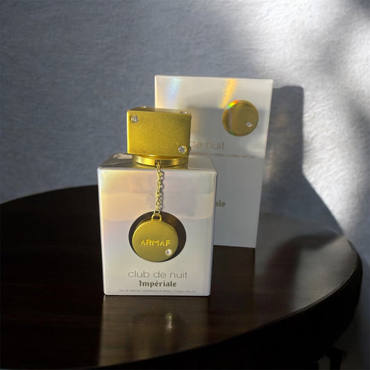 Club de Nuit White Imperiale by Armaf - bottle on table